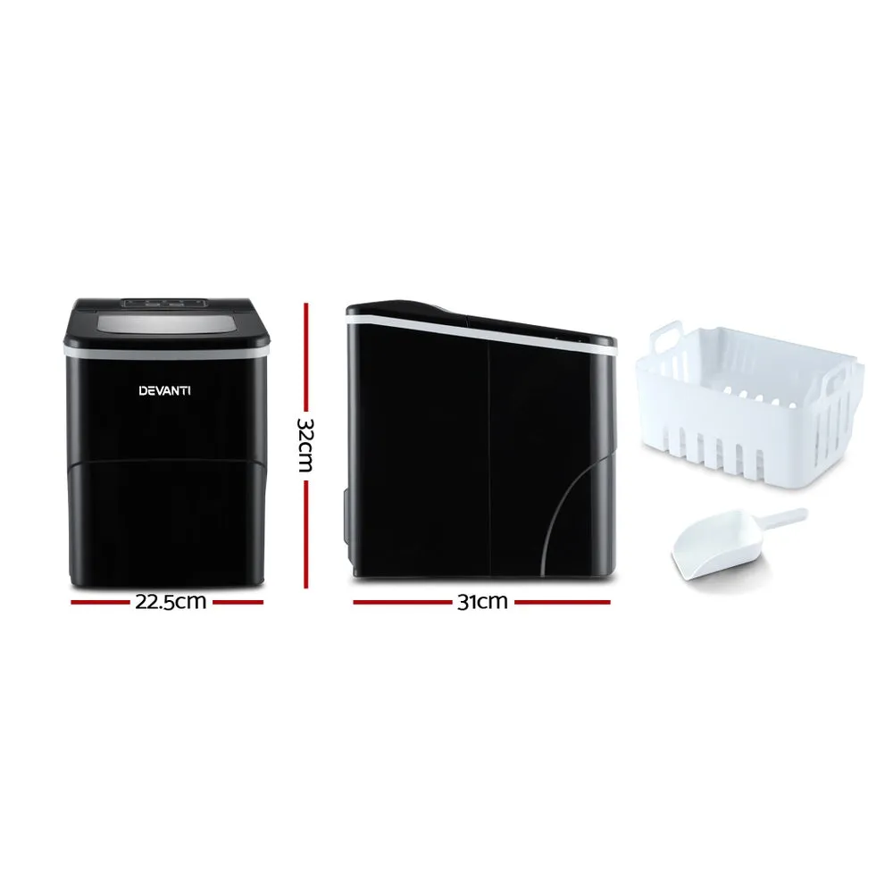 Fast 12kg Daily Ice Maker, Portable, Compact - Devanti