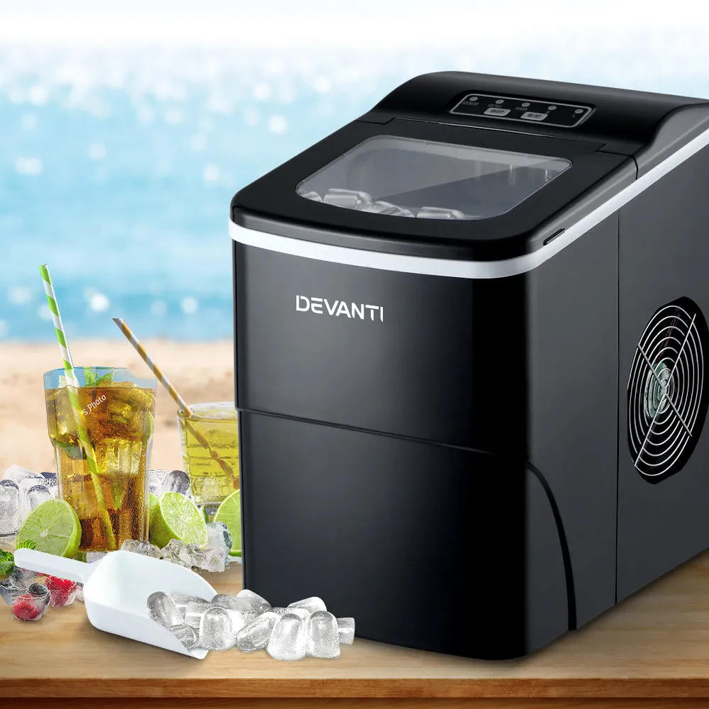 Fast 12kg Daily Ice Maker, Portable, Compact - Devanti