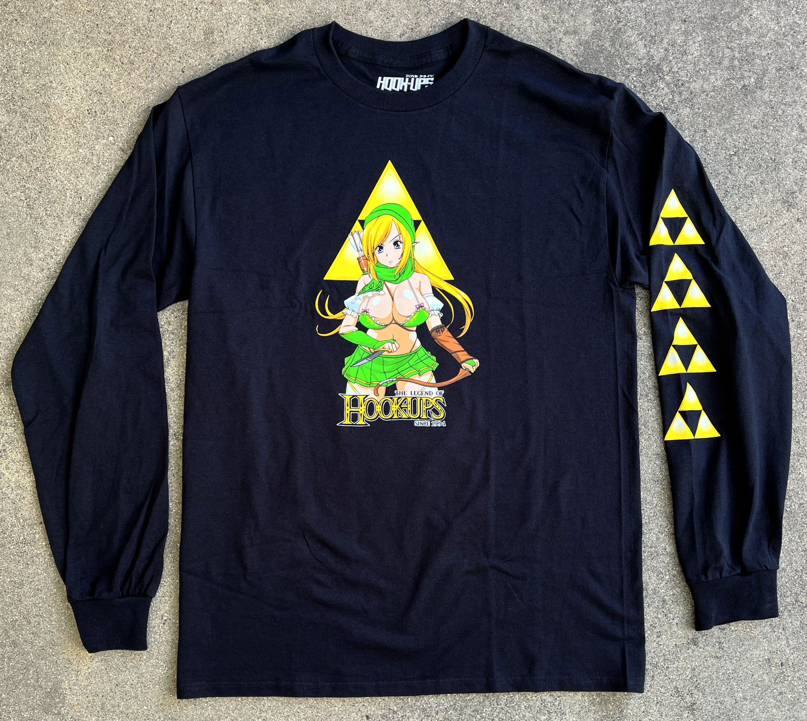 Female Link LONG SLEEVE t-shirt BLACK