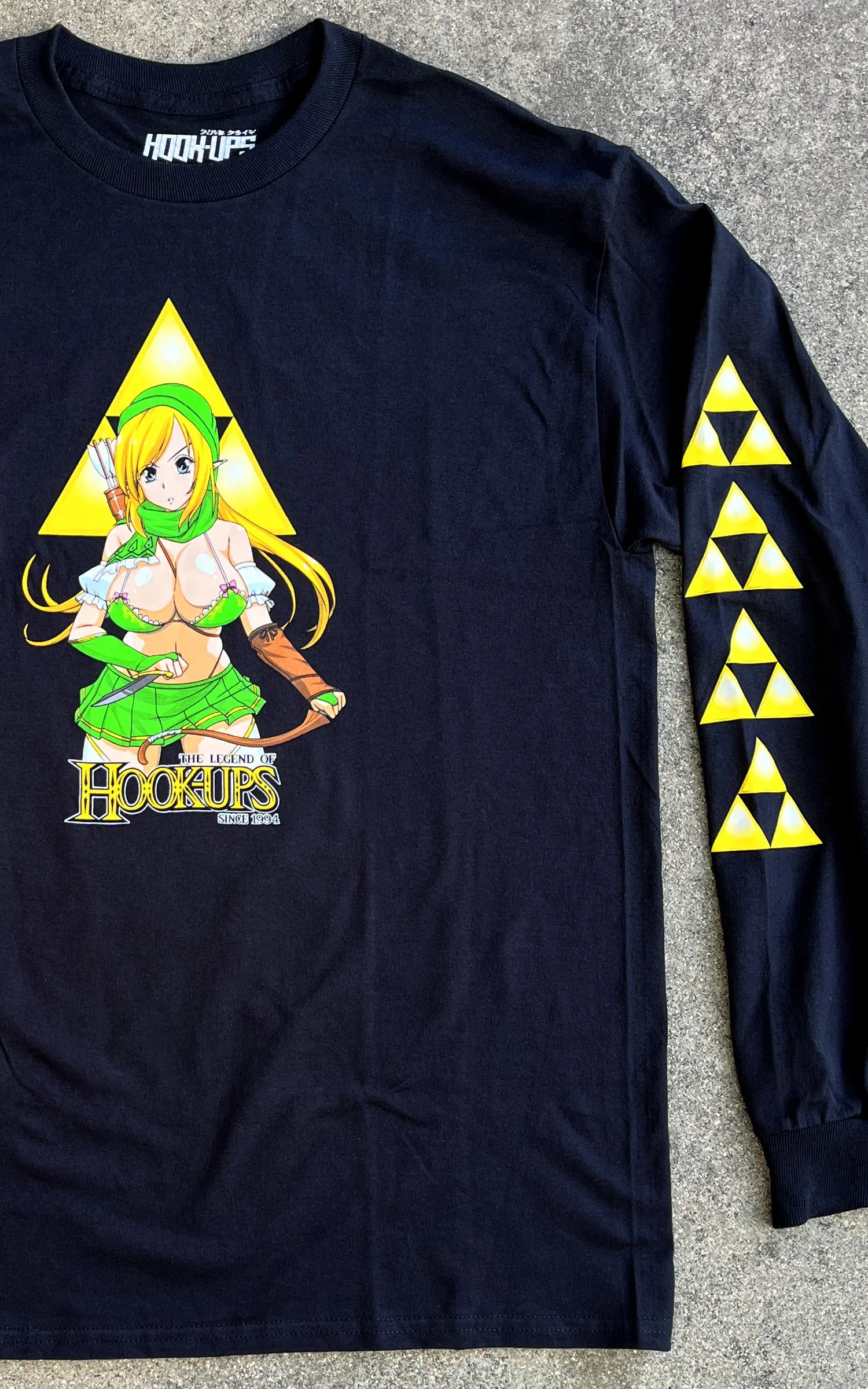 Female Link LONG SLEEVE t-shirt BLACK