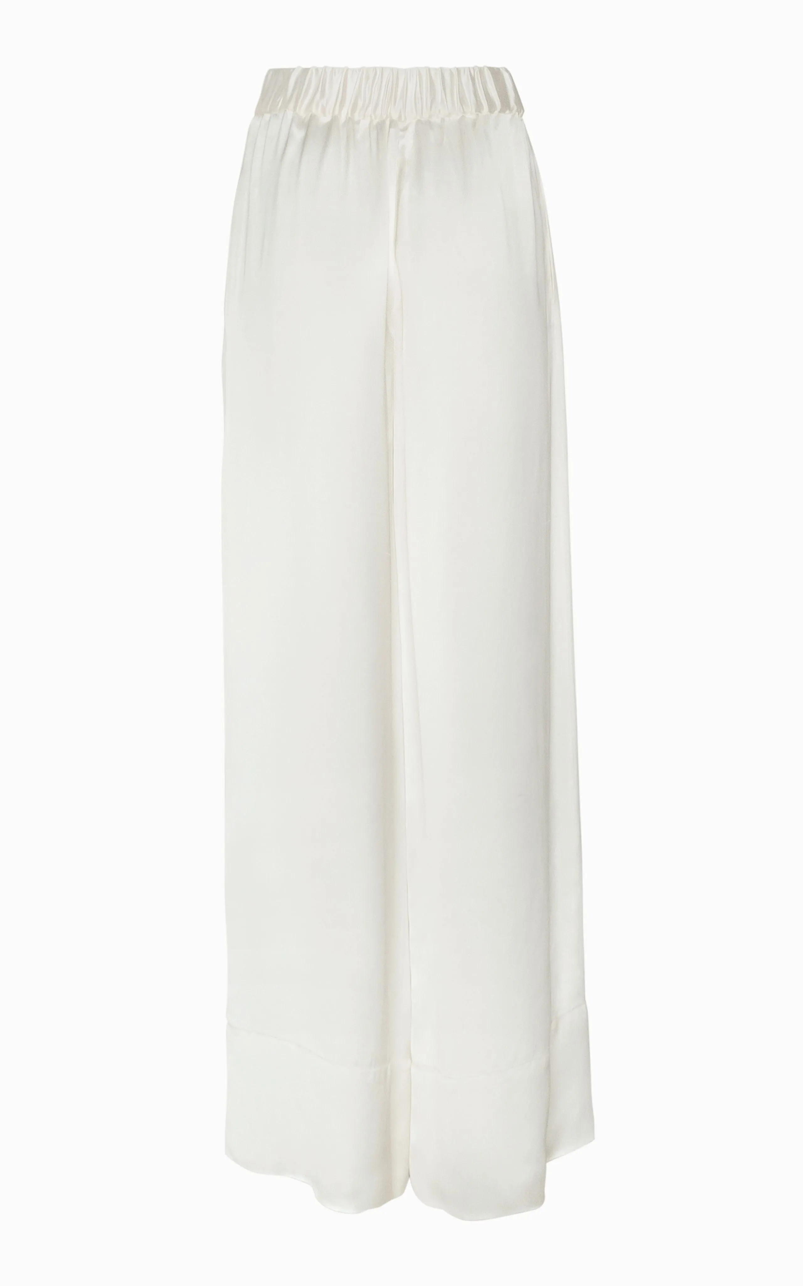 Fluid Palazzo Pant | Ivory Silk