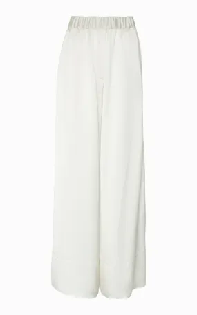 Fluid Palazzo Pant | Ivory Silk