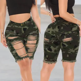 Front Page Camo Short Jeans