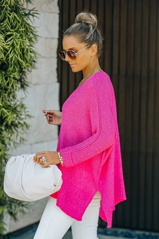 Fuchsia California Breeze Sweater