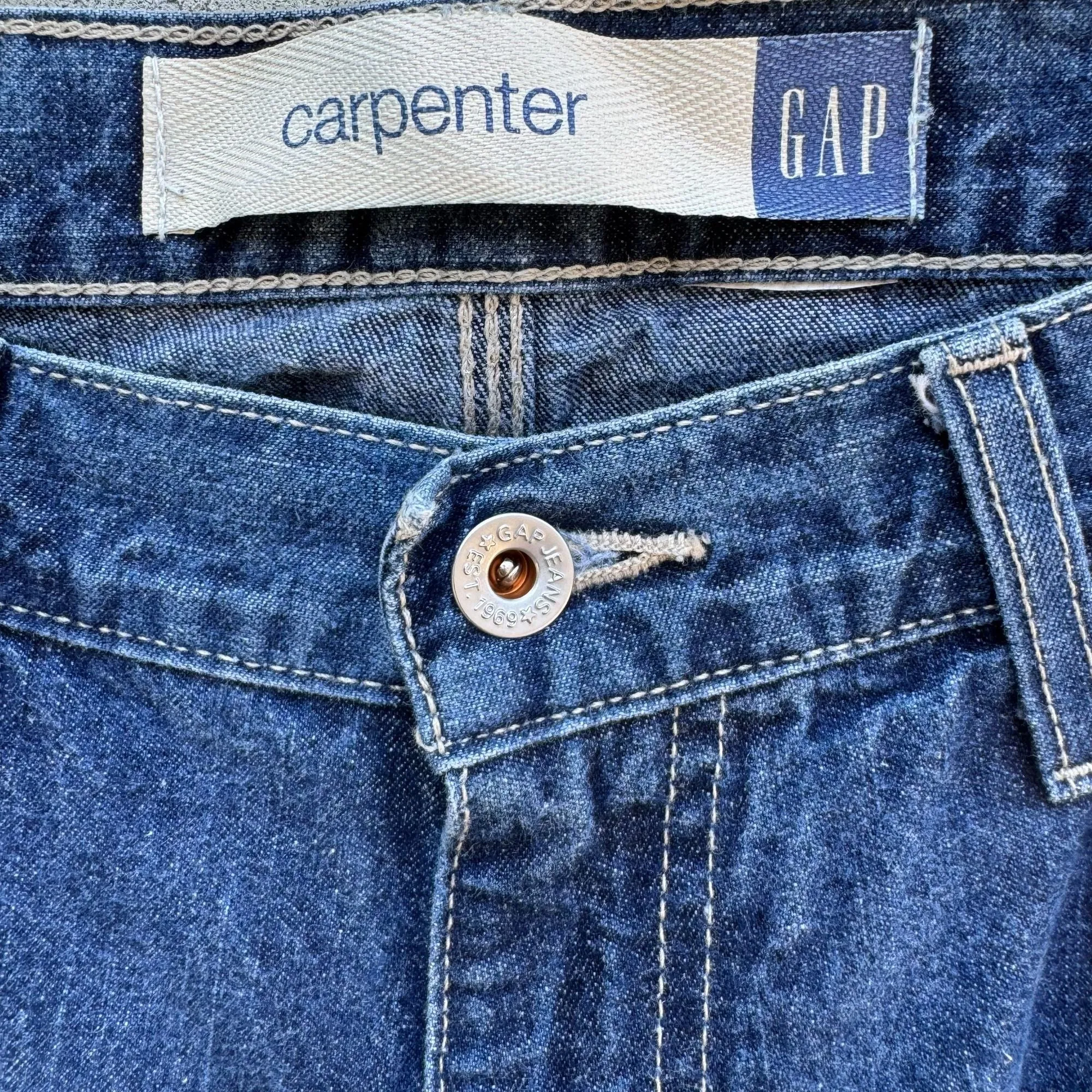 Gap Vintage Y2K Men's Blue Carpenter Denim Medium Wash Straight Leg 32" x 32"