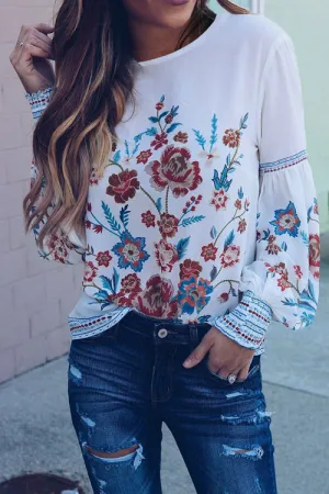 Going Out Vibes Floral Printed Smocked Top