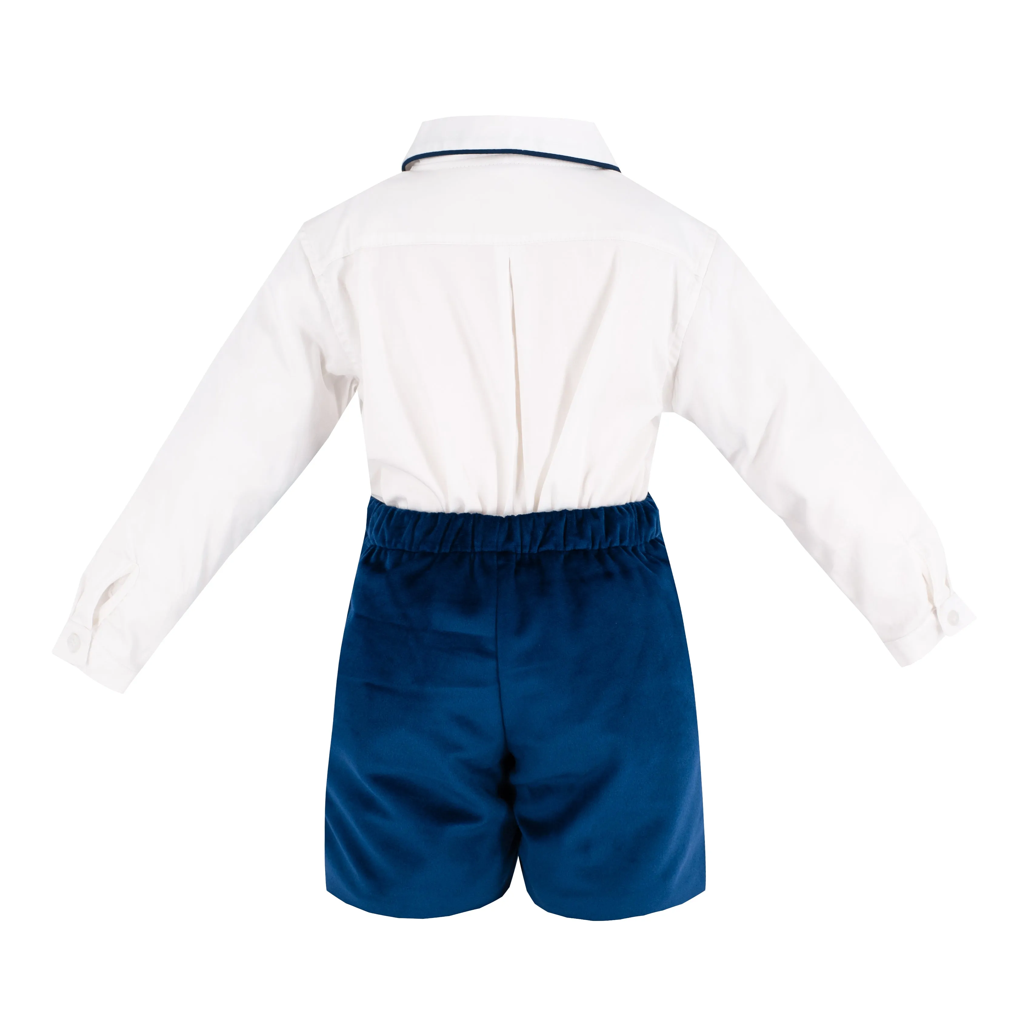 Hayden Long Sleeve Boy Set - Navy Velvet