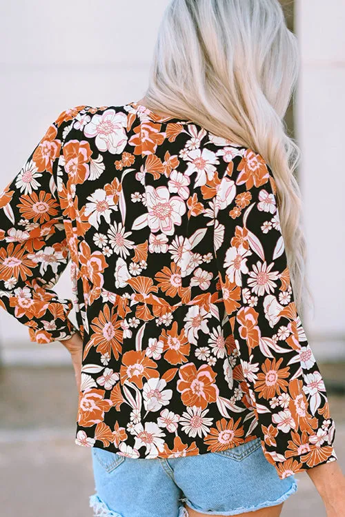 Hello Beautiful Print Long Sleeve Top