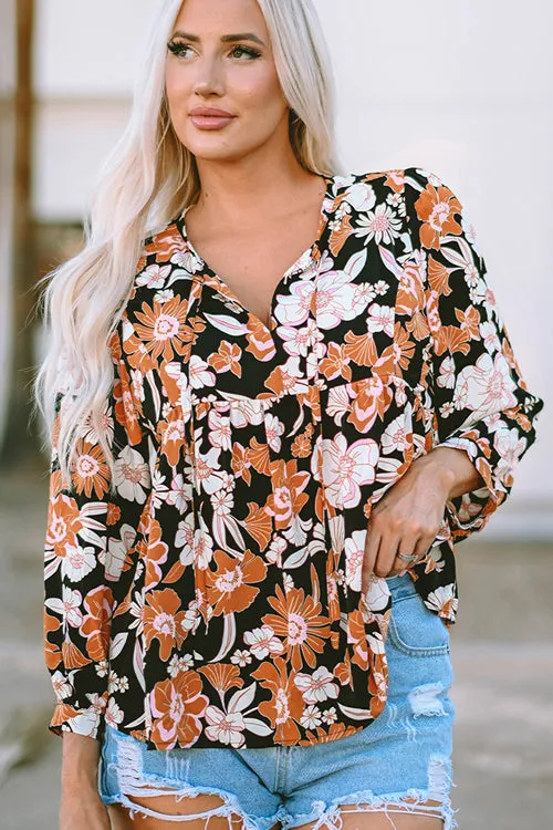 Hello Beautiful Print Long Sleeve Top