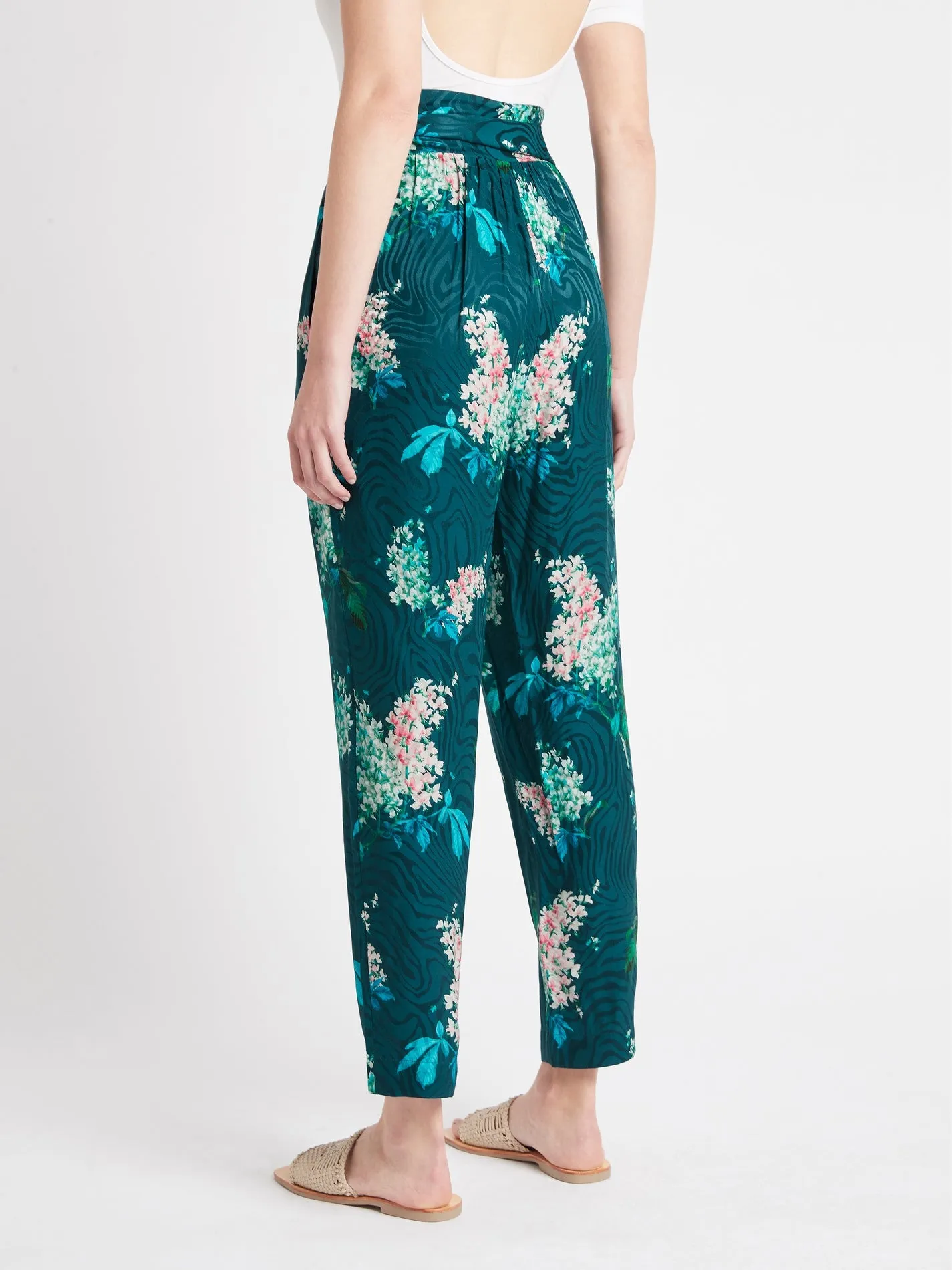 Hydrangea Floral Tie Pant