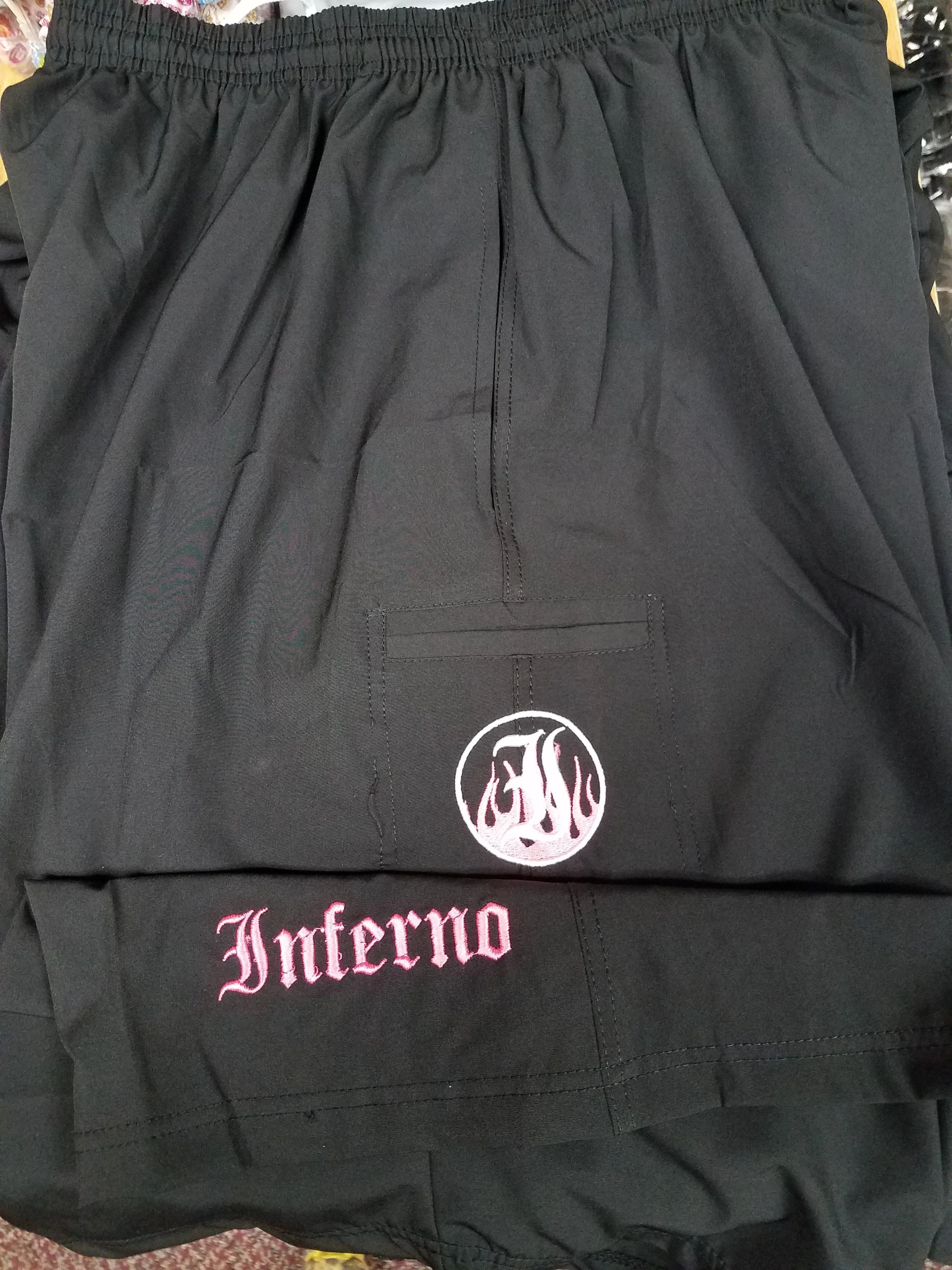 Inferno 4-Way Black Microfiber Shorts