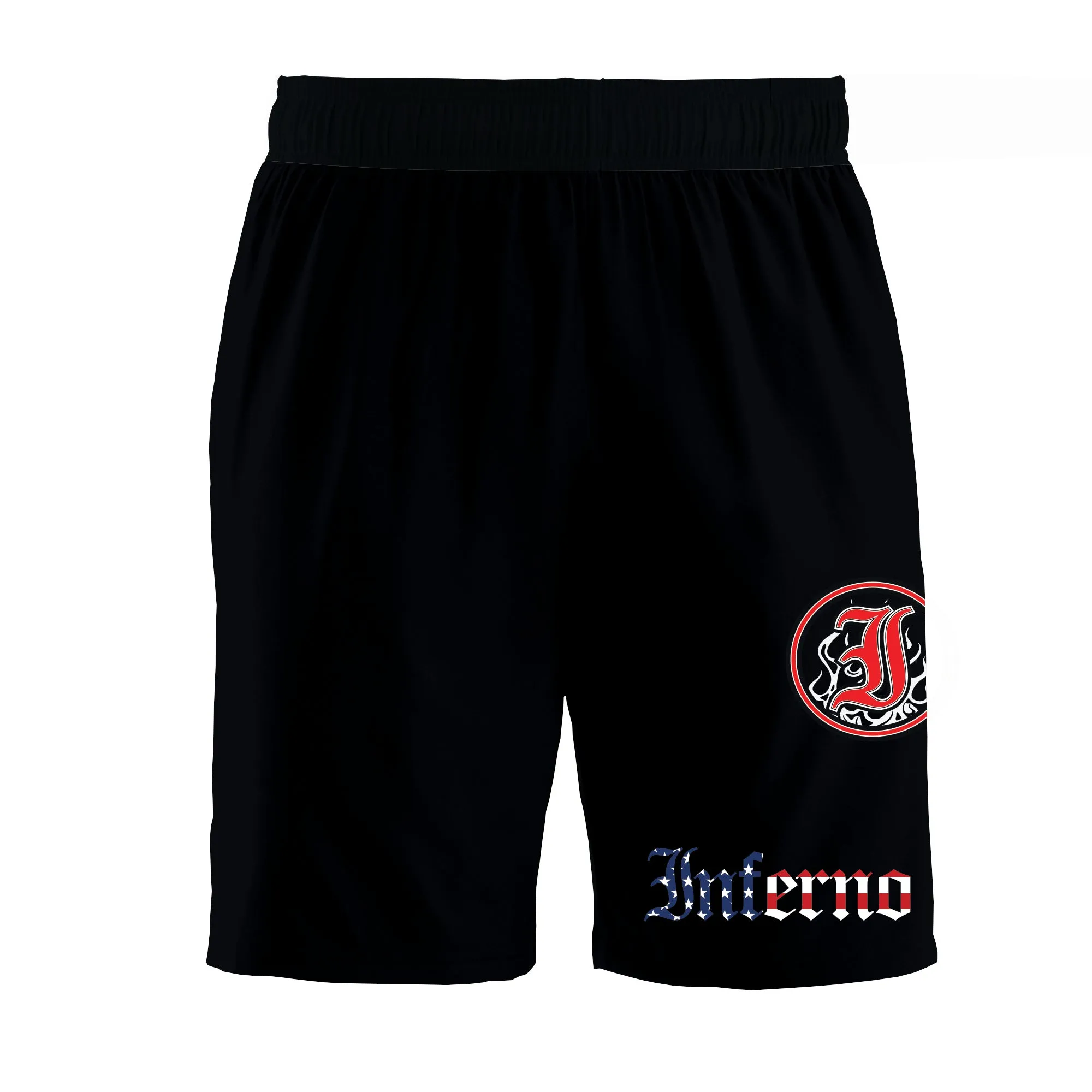 Inferno 4-Way Black Microfiber Shorts