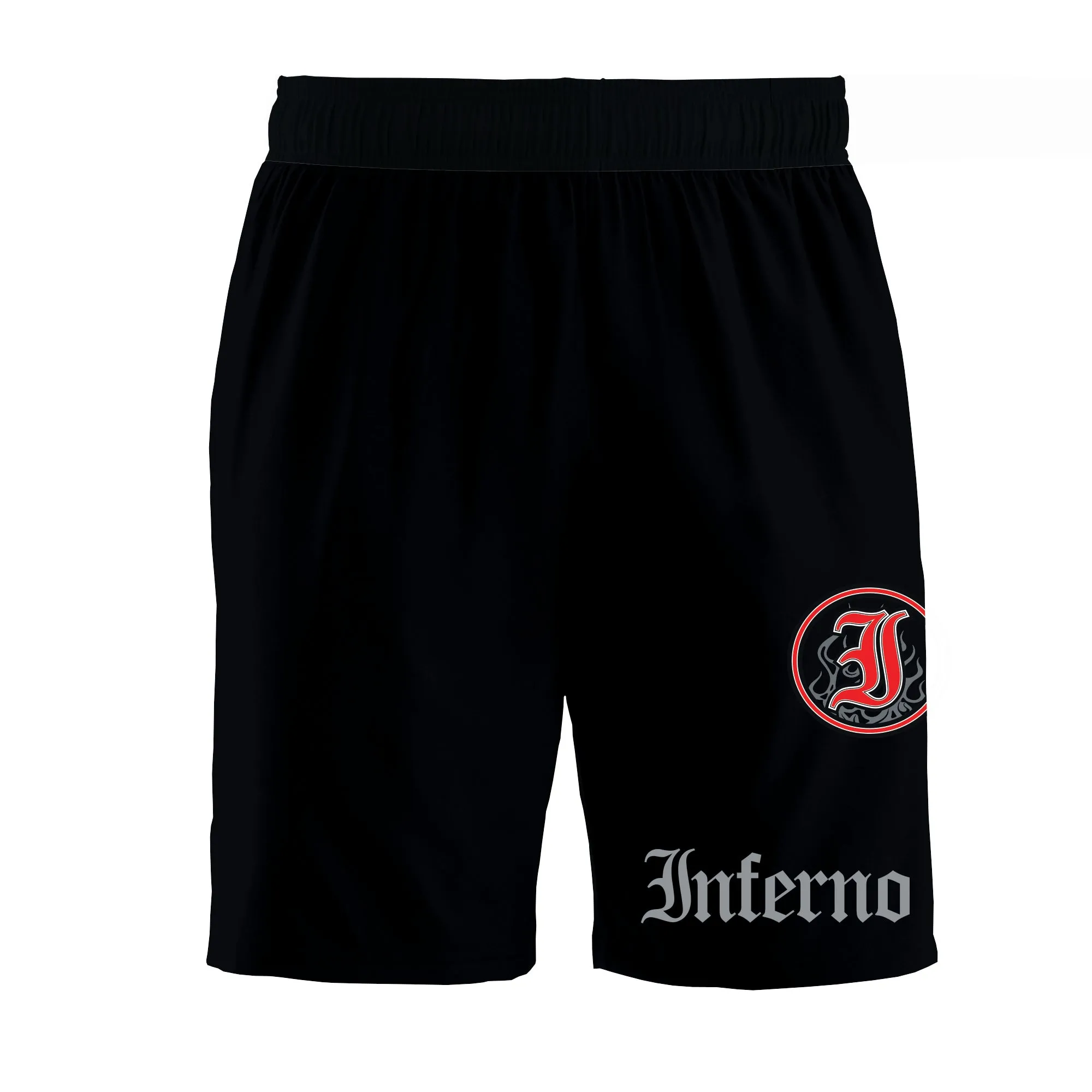 Inferno 4-Way Black Microfiber Shorts