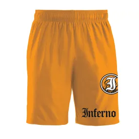 Inferno 4-Way Neon Orange Microfiber Shorts