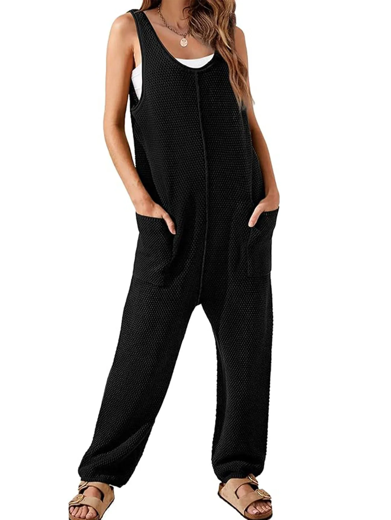 Jumpsuit Double Pocket Cargo Pants