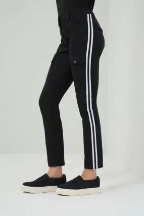 Kate Skinny Cargo Pant with Side Stripes