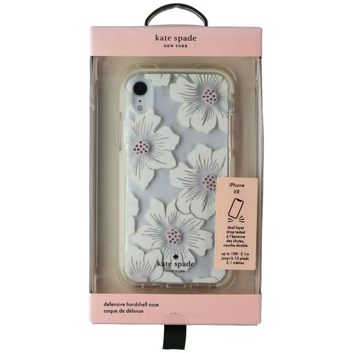 Kate Spade New York Slim Case for Apple iPhone XR - Hollyhock Cream/Blush/Gem