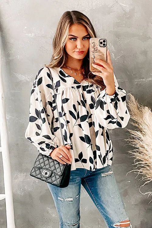 Keep Things Classy Print V-Neck Top