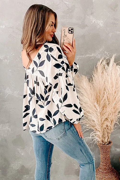 Keep Things Classy Print V-Neck Top