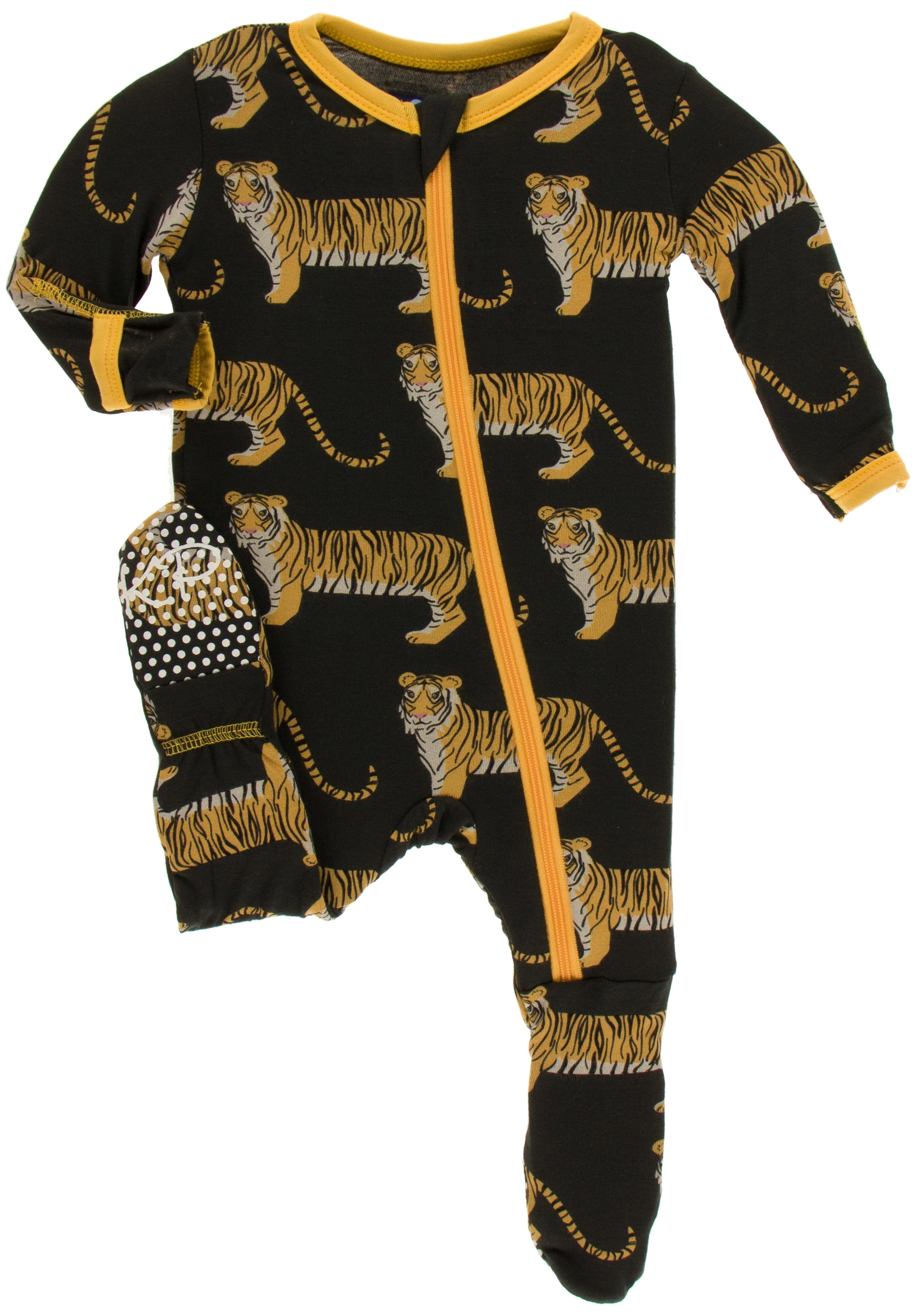 KicKee Pants Zebra Tiger Footie with Zipper