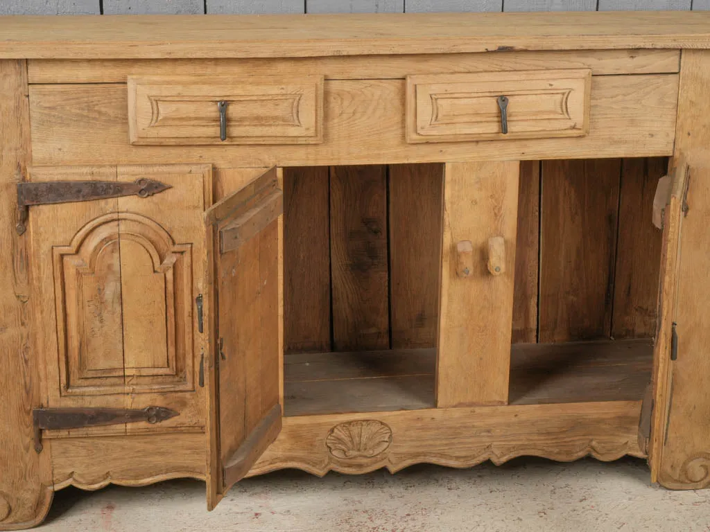 Late 18th-Century French Chestnut Wood Sideboard, 35 x 61"