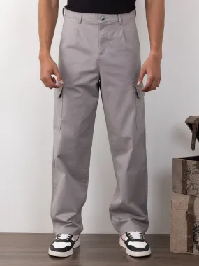 Light Grey Plain Wide Pants