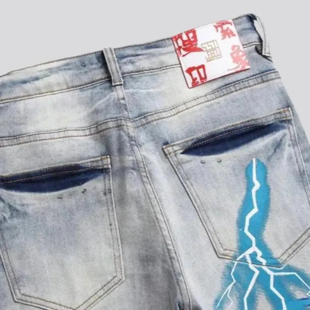 Light-wash vintage jeans
 for men