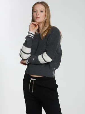 Loopy Crop Top - Charcoal