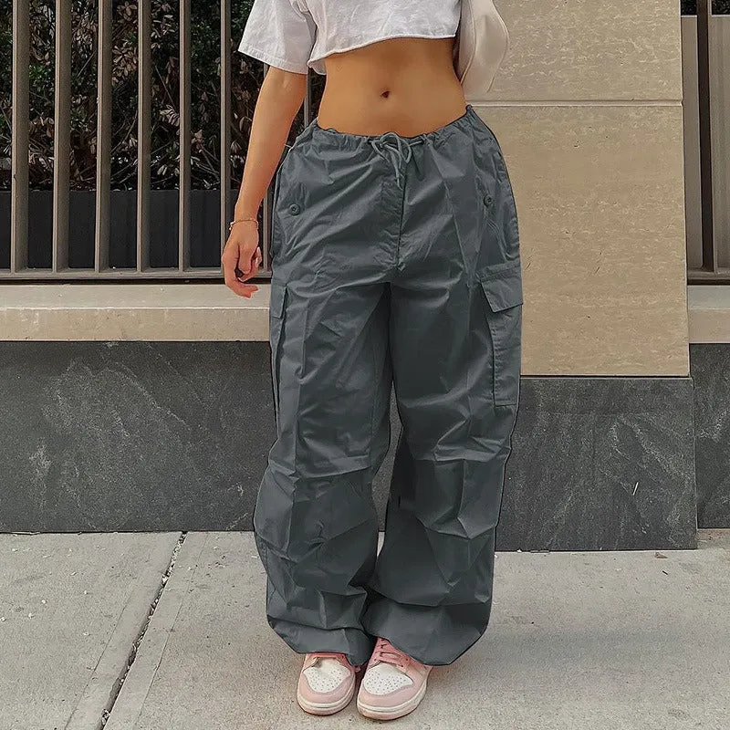 Low Waist Straight Leg Women Cargo Pants