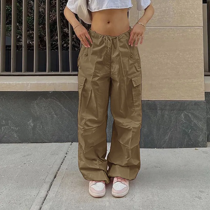 Low Waist Straight Leg Women Cargo Pants