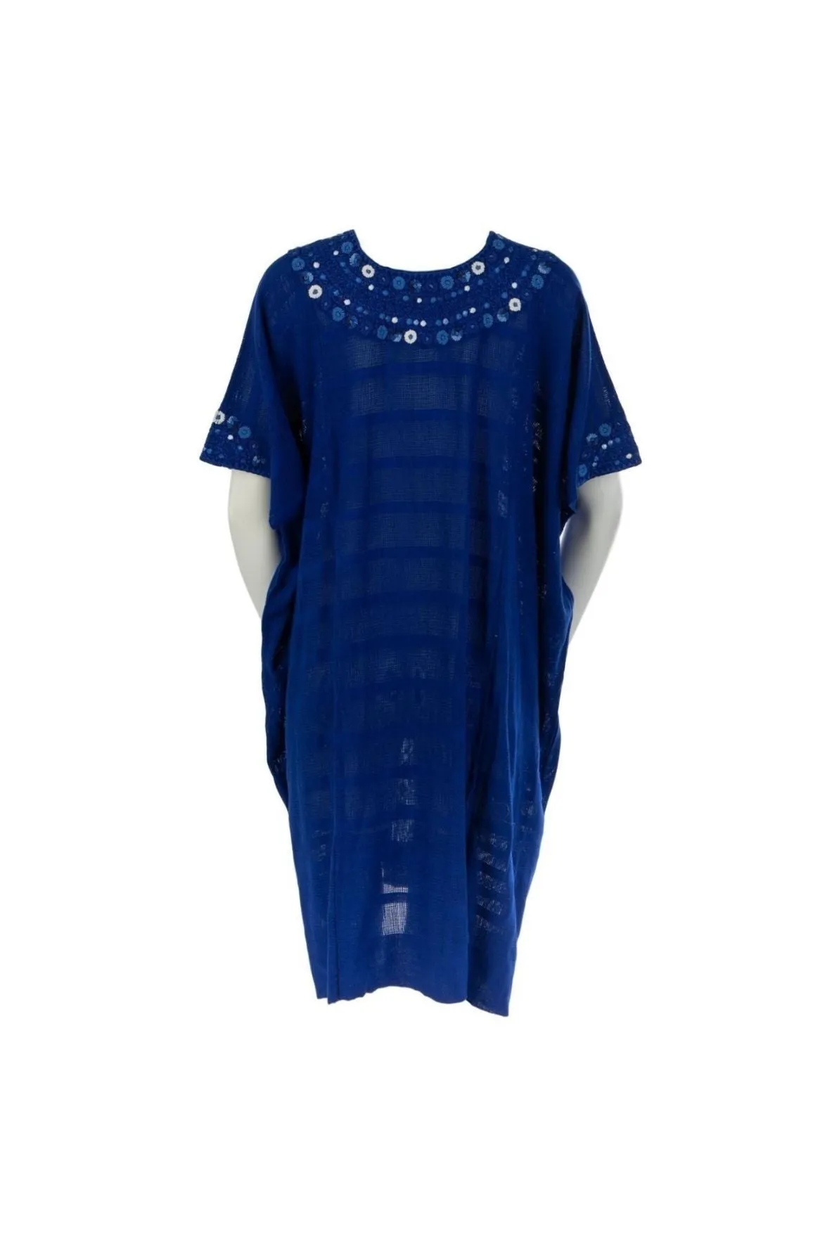 Luisa Guatemalan Kaftan - Blues and White