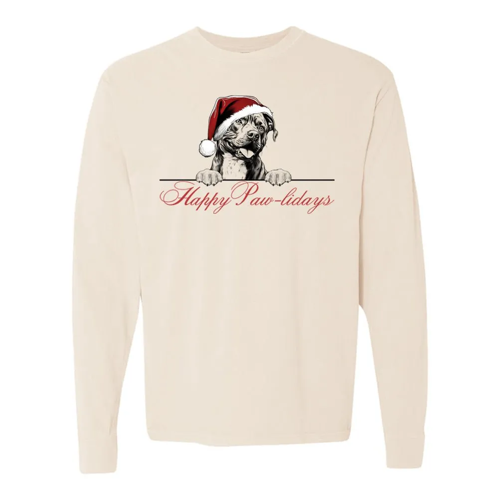 Make It Yours™ 'Happy Paw-lidays' Long Sleeve