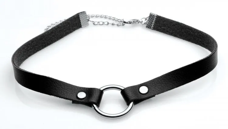 MASTER SERIES LUSH PET SILVER RING SLIM CHOKER