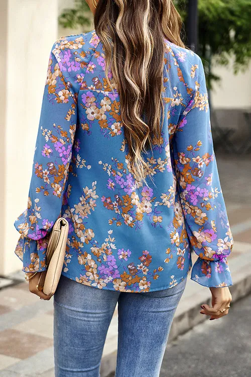 Meet You There Floral Print Long Sleeve Top - 4 Colors