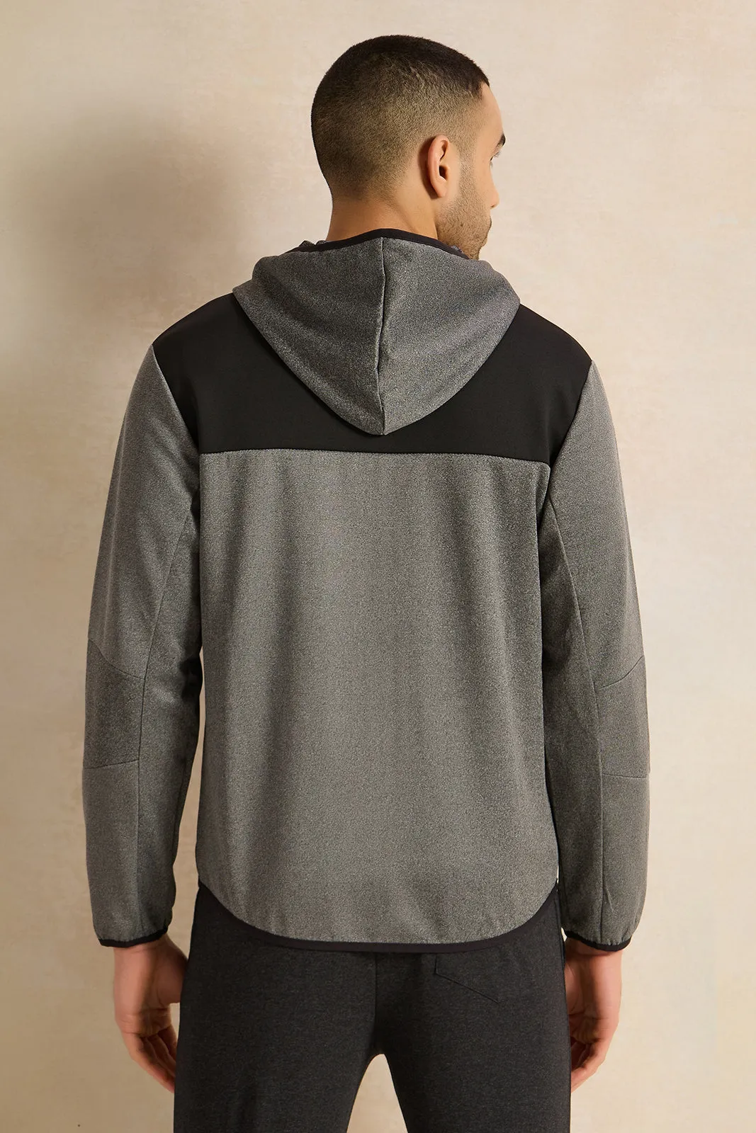 Men Charcoal Active Sweatshirt