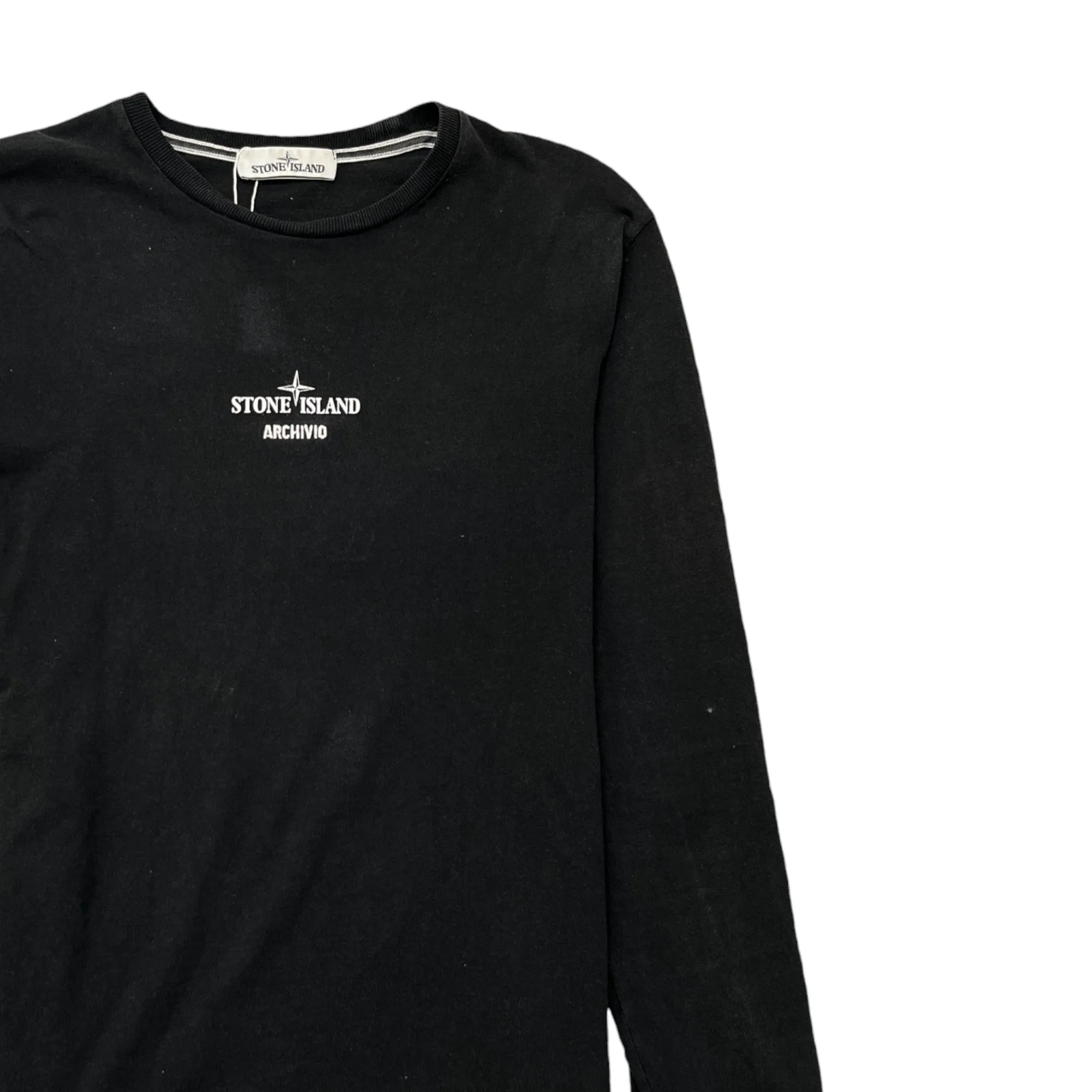 Men's Archivio Logo Long Sleeve T-Shirt Black Size S