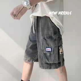 Men's denim casual shorts 2022SS tooling style wear all-match trend jeans summer women half denim pants unisex cargo streetwear