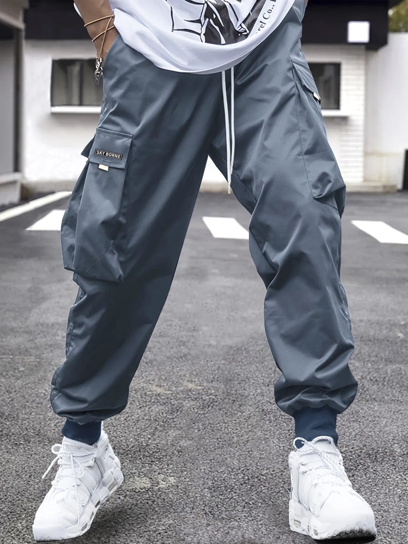 Men's Fashion Cargo Pants - Comfortable Drawstring Waist, Flap Pockets, Breathable Fabric, Ideal for Spring, Fall, Summer Outdoor Sports and Casual Wear - Versatile, Trendy, and Practical