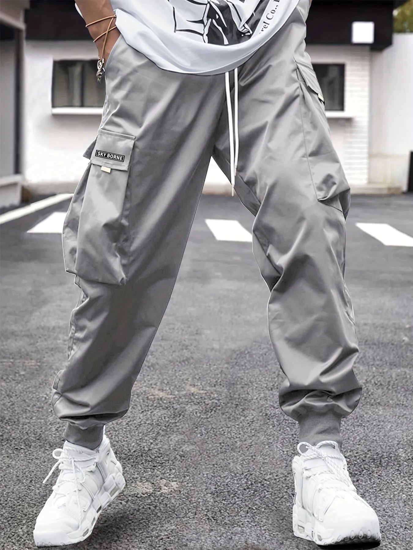 Men's Fashion Cargo Pants - Comfortable Drawstring Waist, Flap Pockets, Breathable Fabric, Ideal for Spring, Fall, Summer Outdoor Sports and Casual Wear - Versatile, Trendy, and Practical