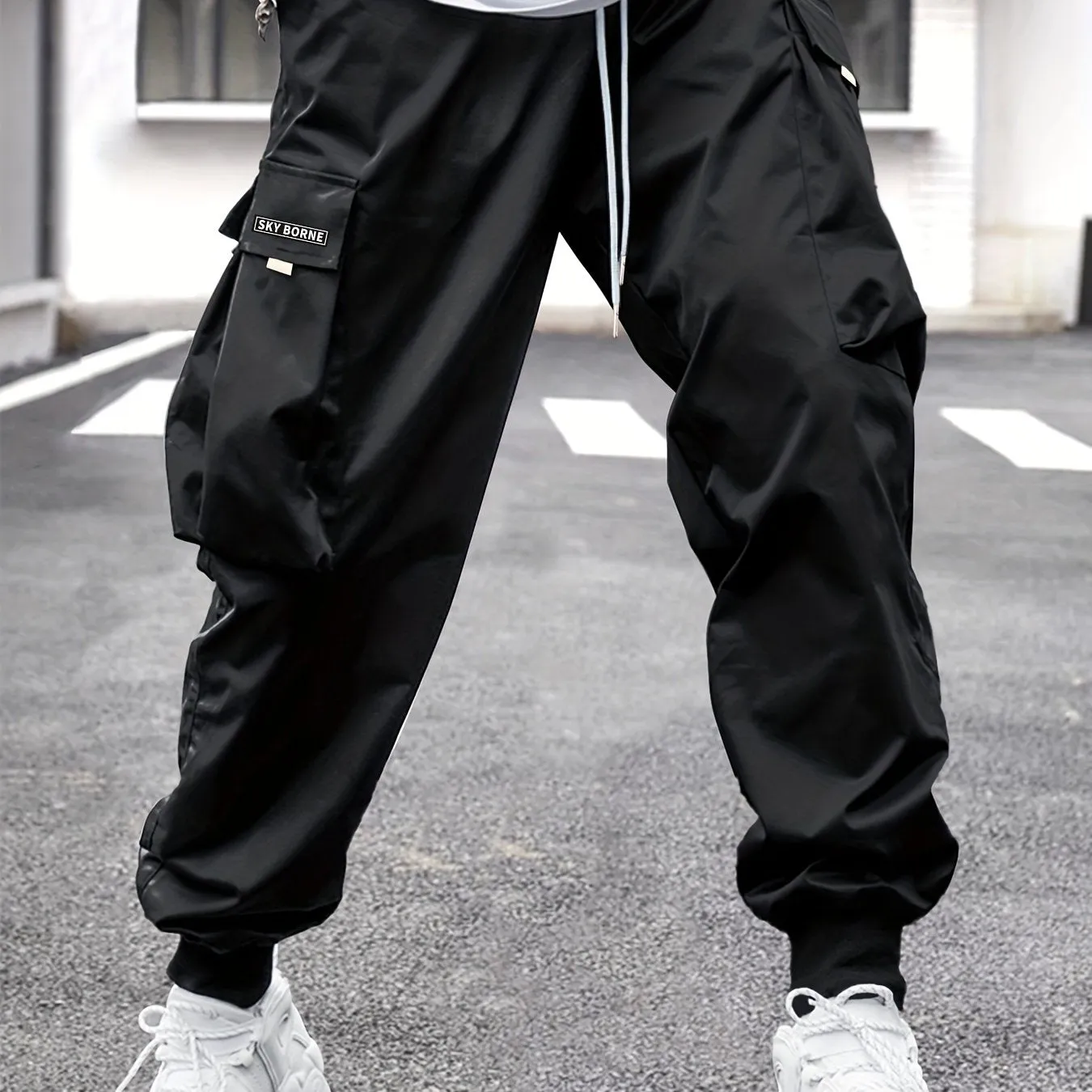 Men's Fashion Cargo Pants - Comfortable Drawstring Waist, Flap Pockets, Breathable Fabric, Ideal for Spring, Fall, Summer Outdoor Sports and Casual Wear - Versatile, Trendy, and Practical