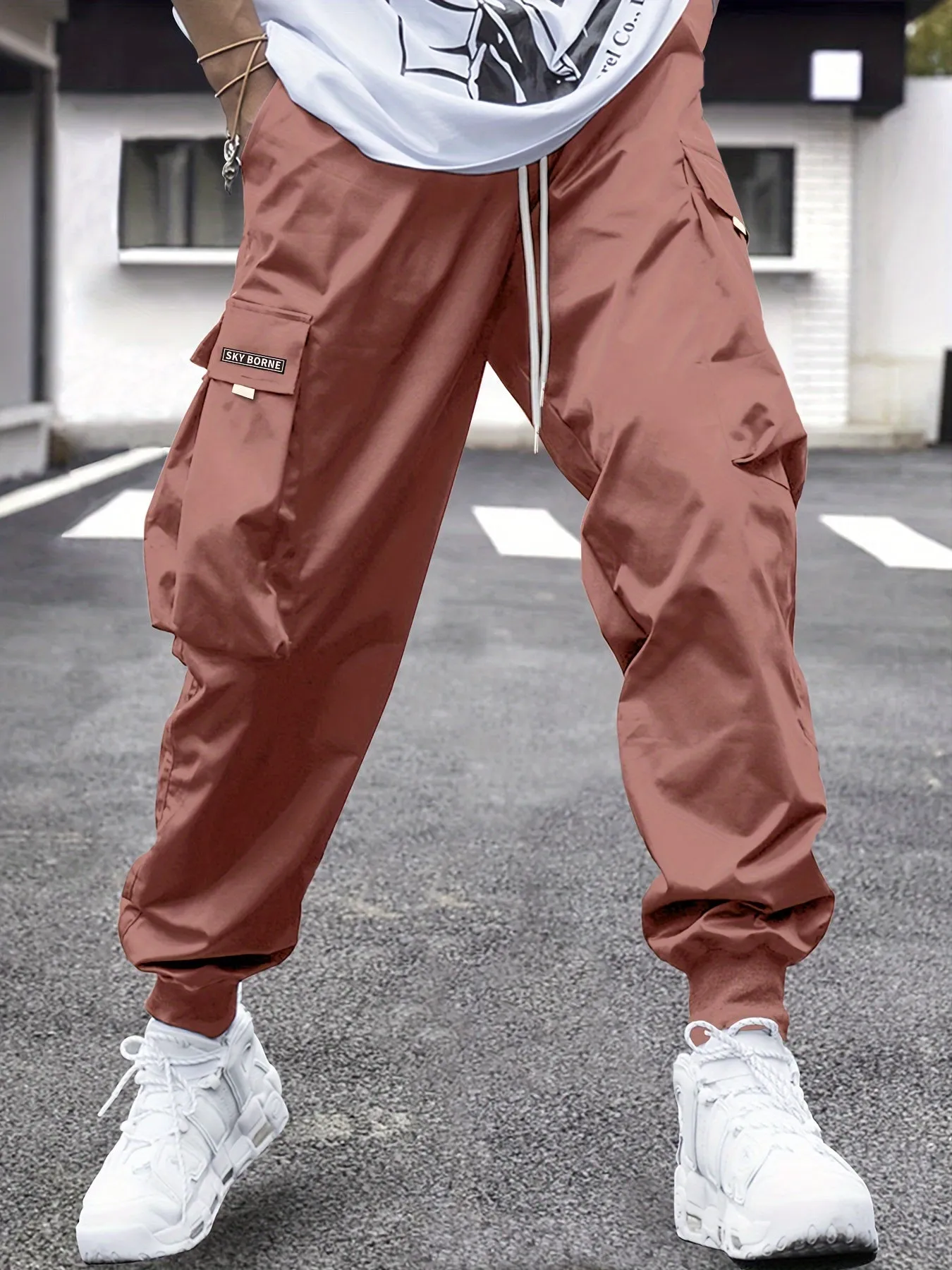 Men's Fashion Cargo Pants - Comfortable Drawstring Waist, Flap Pockets, Breathable Fabric, Ideal for Spring, Fall, Summer Outdoor Sports and Casual Wear - Versatile, Trendy, and Practical