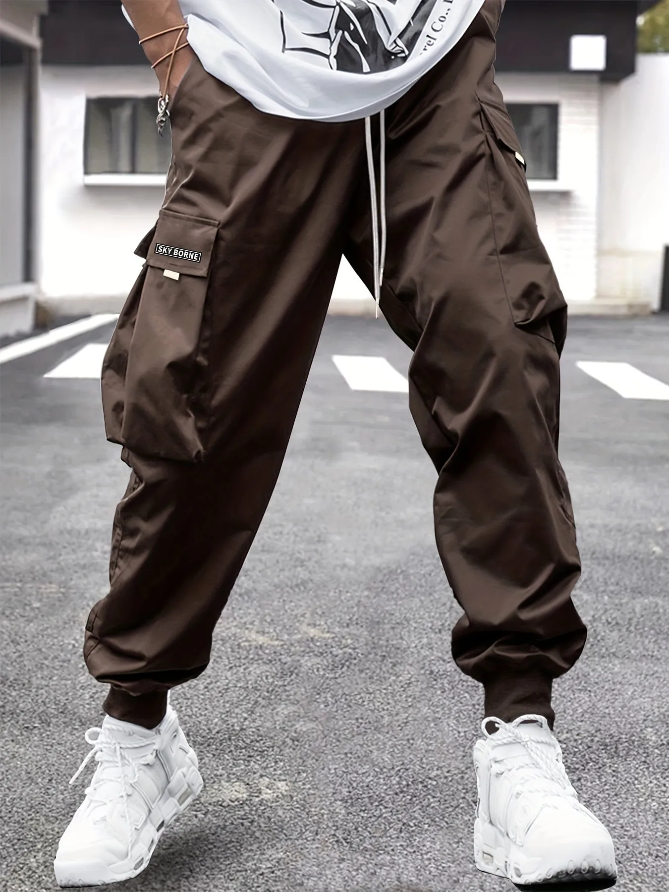 Men's Fashion Cargo Pants - Comfortable Drawstring Waist, Flap Pockets, Breathable Fabric, Ideal for Spring, Fall, Summer Outdoor Sports and Casual Wear - Versatile, Trendy, and Practical