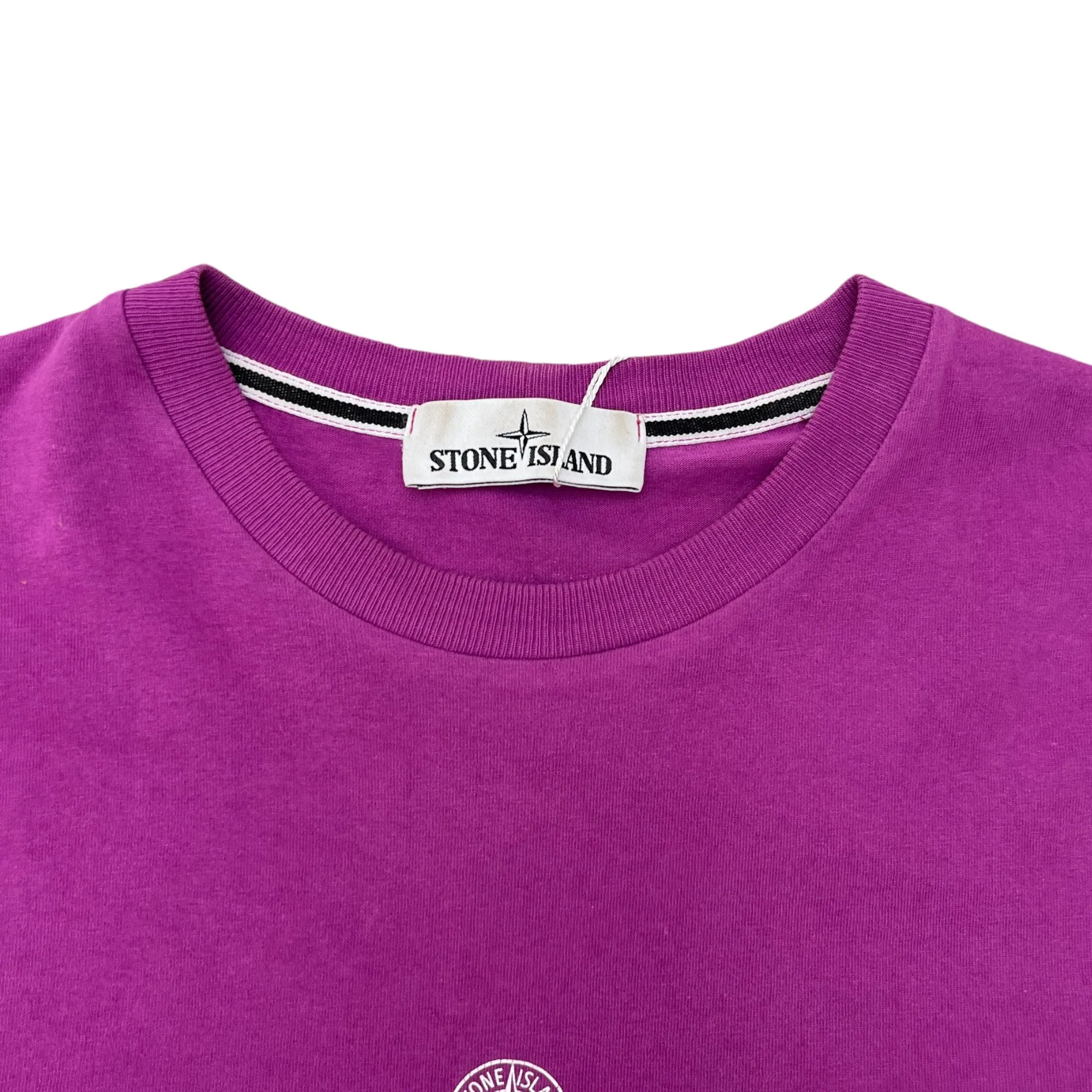 Men's Logo Print Long Sleeve T-Shirt Purple Size S