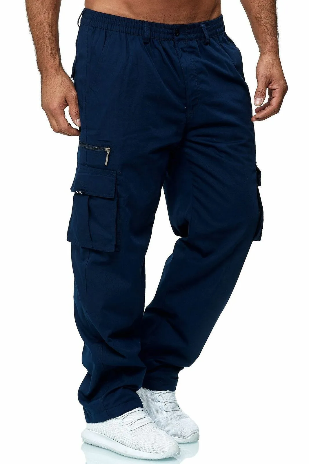 Men's Loose Straight Cargo Trousers 11741252YM