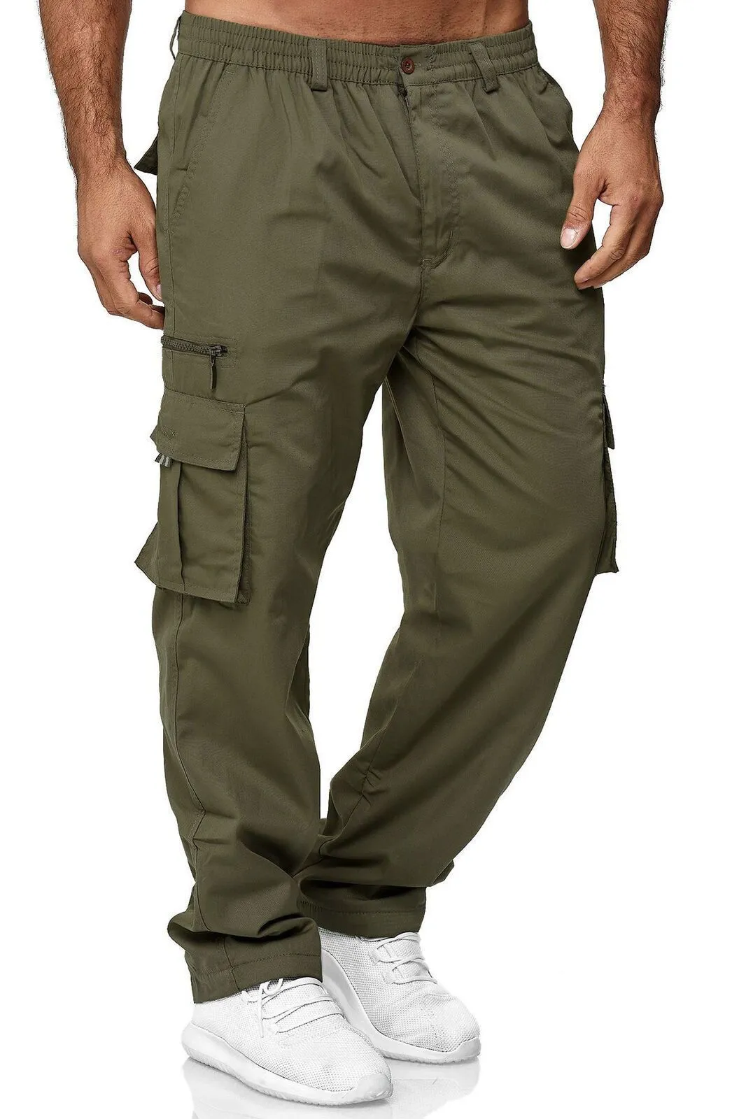 Men's Loose Straight Cargo Trousers 11741252YM