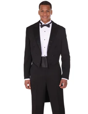 Mens Traditional Polyester Tail Tuxedo in Black