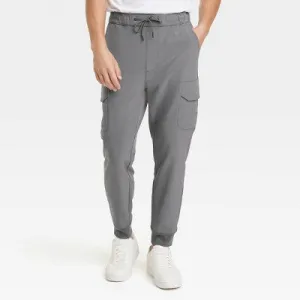 Men's Woven Tech Tapered Cargo Jogger Pants - Goodfellow & Co Gray S