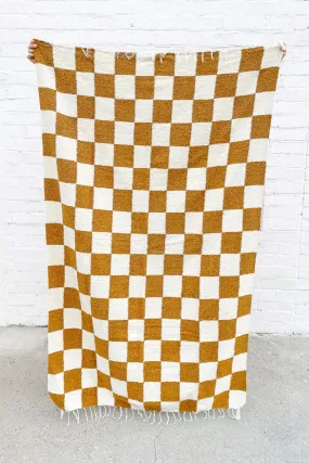 Mustard Laguna Checker Throw