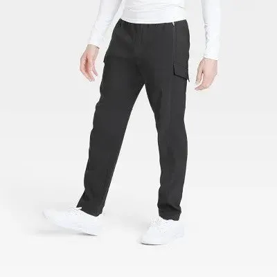 New - All In Motion Men's DWR Water Resistant Cargo Pants Midweight Loose Fit