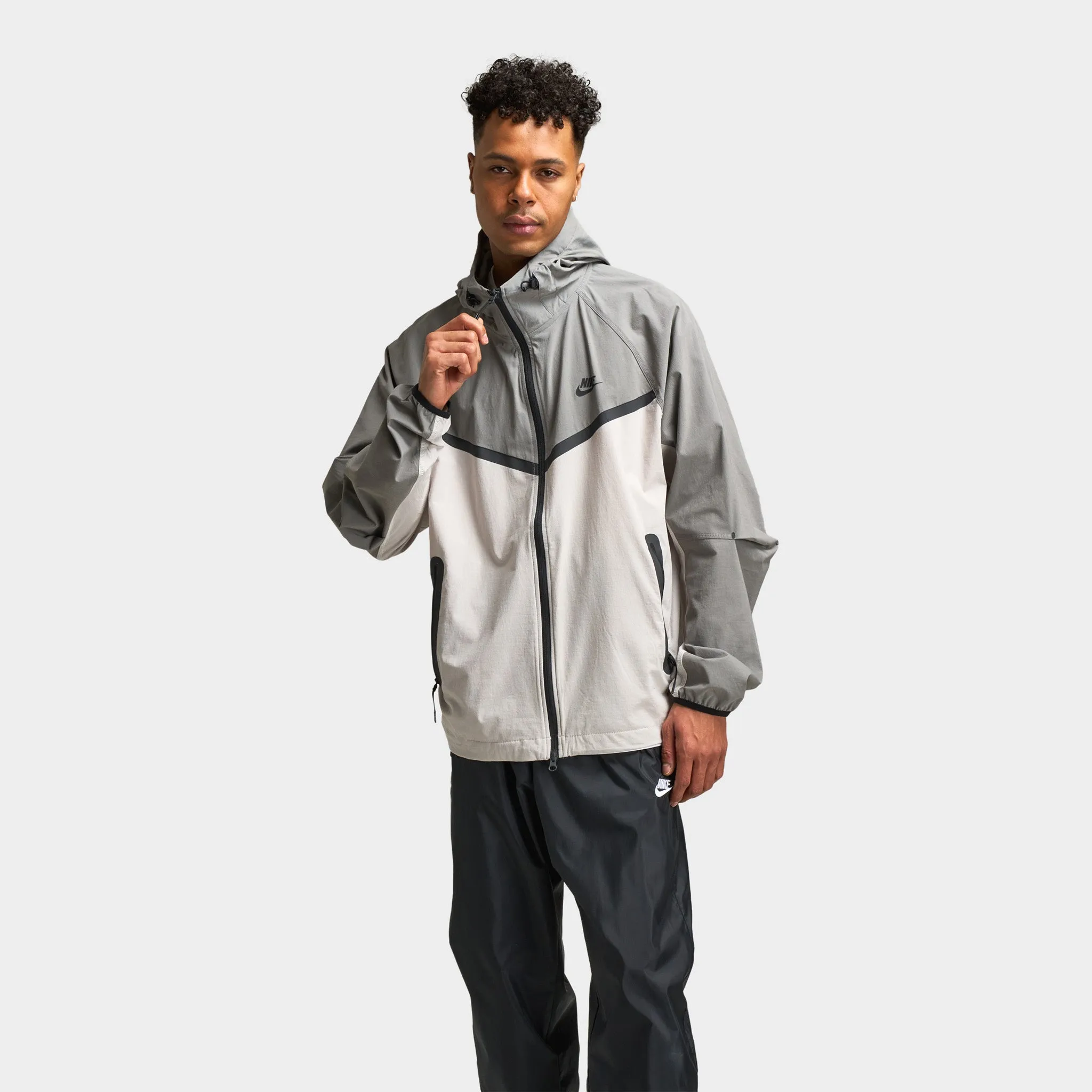 Nike Sportswear Tech Full-Zip Woven Windrunner Jacket Lt Iron Ore / Flat Pewter - Black